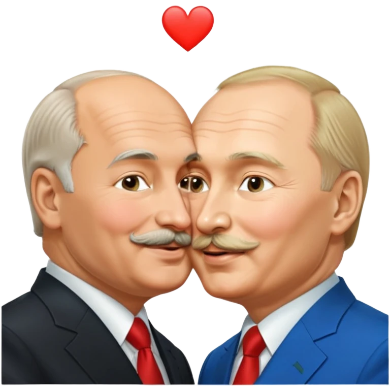 lukashenko and putin kiss emoji