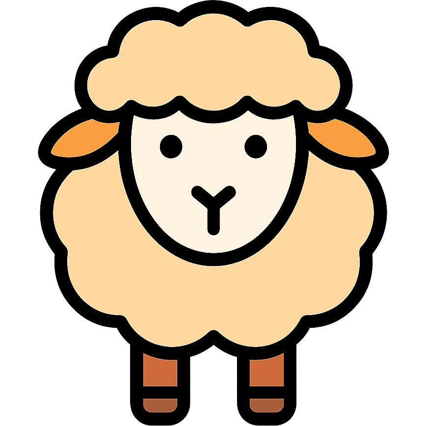colored sheep icon emoji