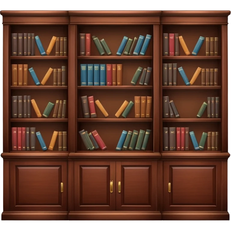 office with bookshelf and documents emoji