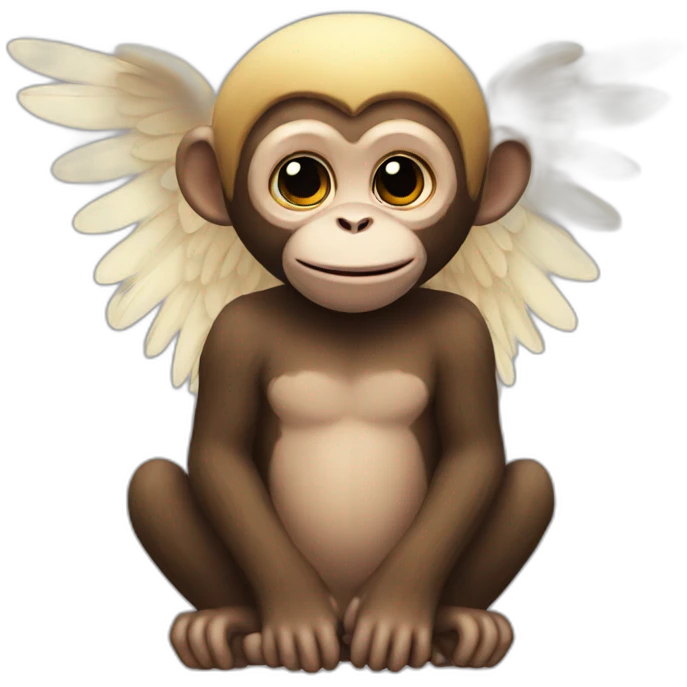 Monkey angel emoji