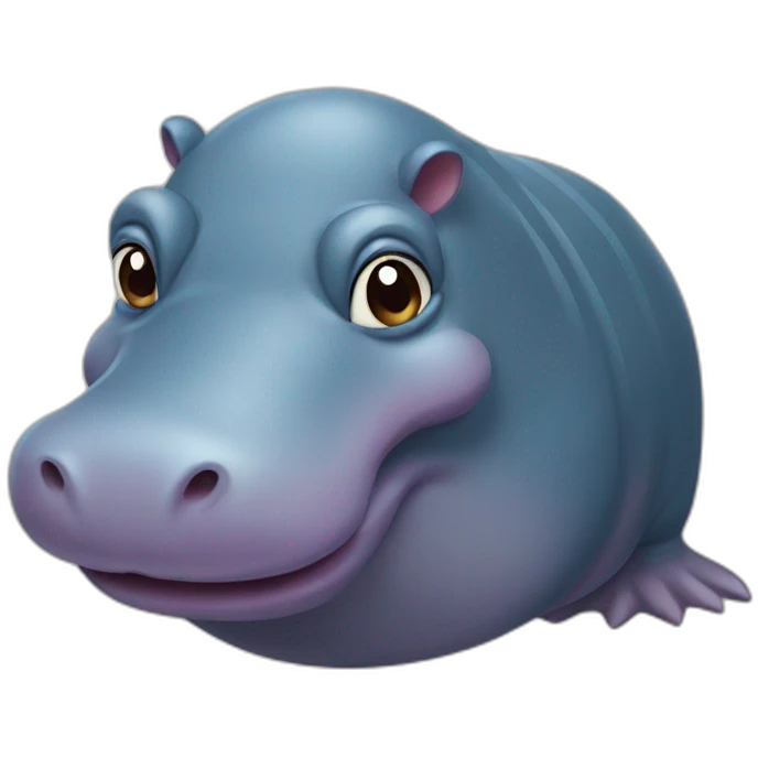 hippo-platypus emoji