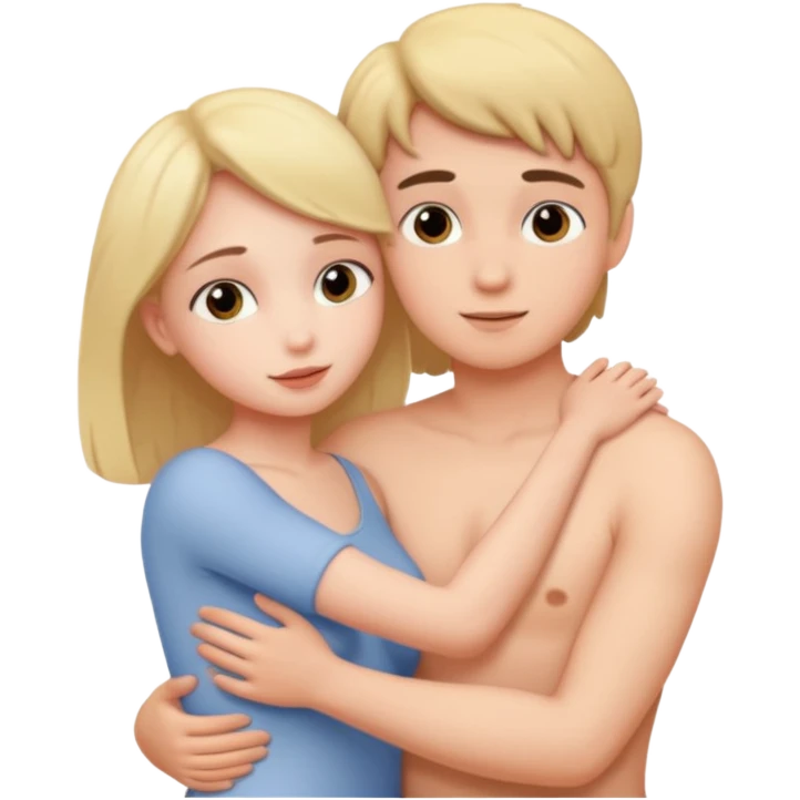 Big boobs nude girl intimate with boy emoji