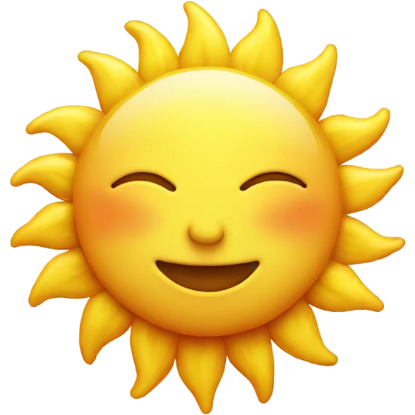 Realistic sun emoji