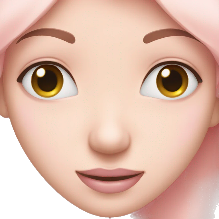 light pink heart eyes emoji