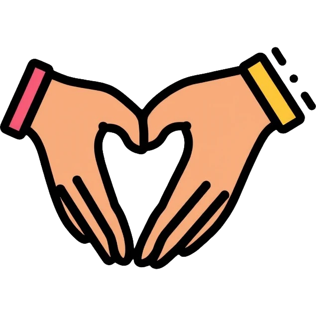 hands making heart shape symbolizing thank you and gratitude emoji