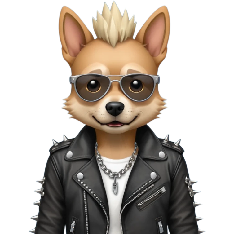 Dog punk rocker emoji