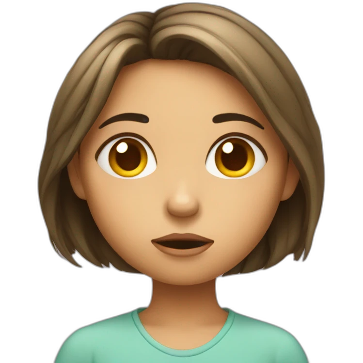 A bored Little girl emoji