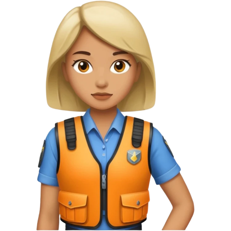 lady wearing bullet proof emoji