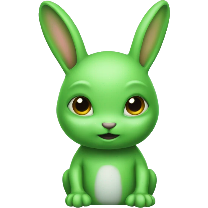 Alien rabbit green emoji