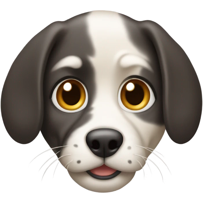 Dog with a cat face emoji