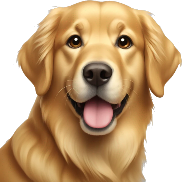 a golden retriever  emoji