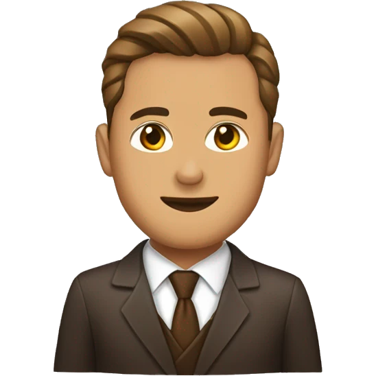 un grano de café en traje emoji