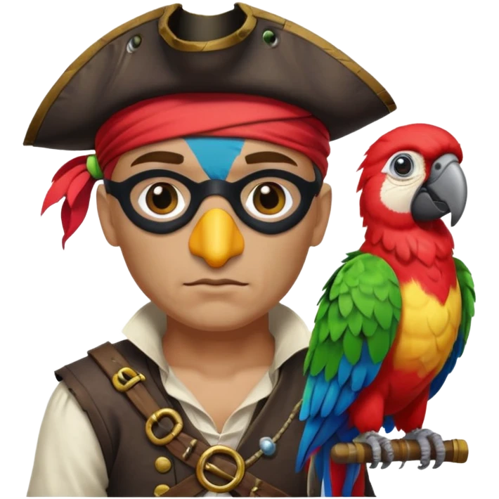 pirate and parrot emoji