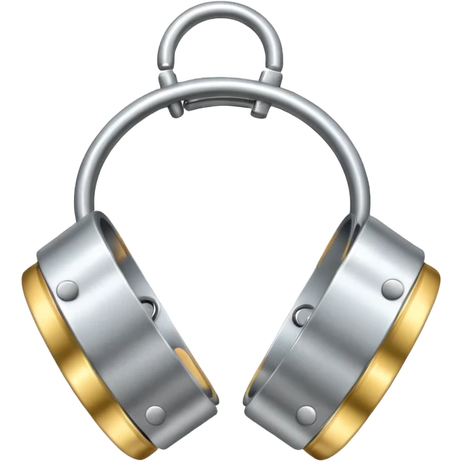Metal handcuffs emoji