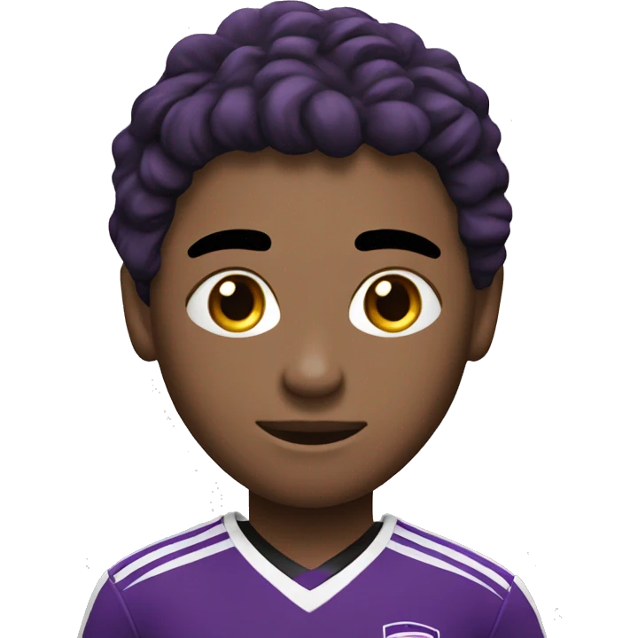 soccer player purpe and black jersey emoji