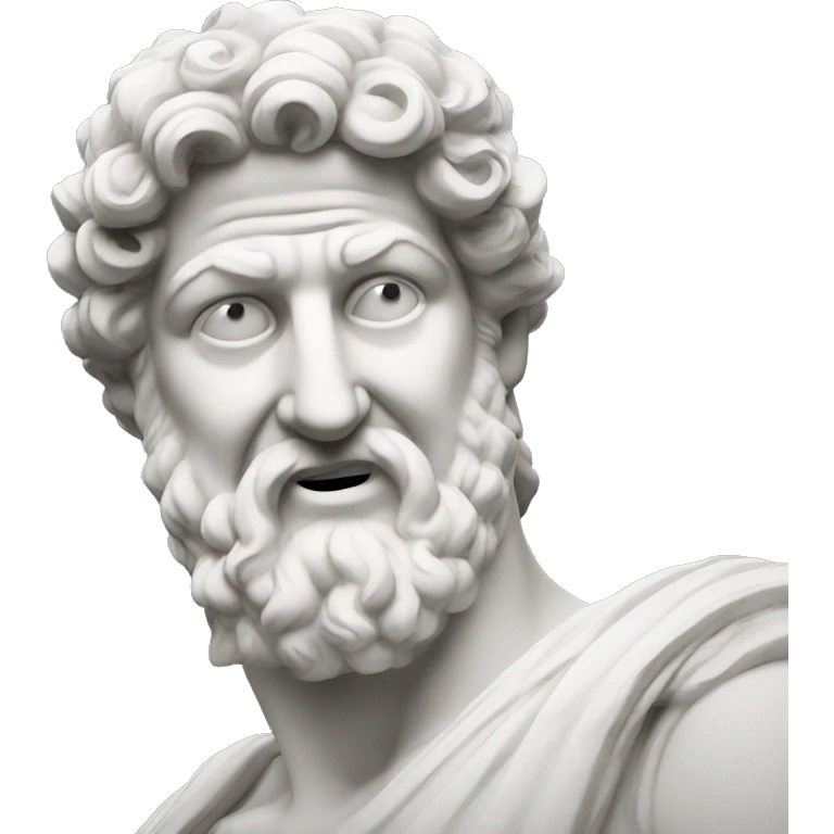 A greek statue looking happy emoji