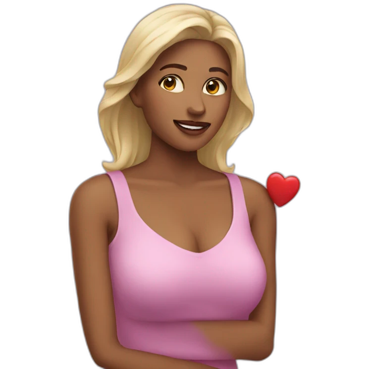 Woman doing heart emoji emoji