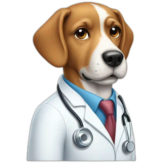 dog that thinks it's a doctor emoji