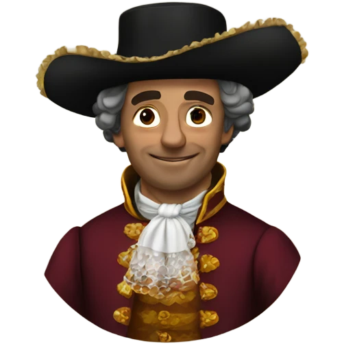 Spanish man in fancy 1700s attire emoji