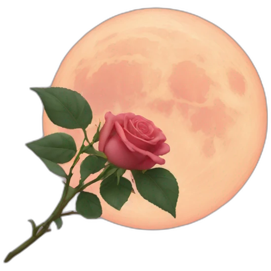 Rose moon emoji