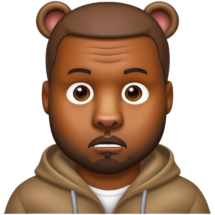 kanye west bear man emoji