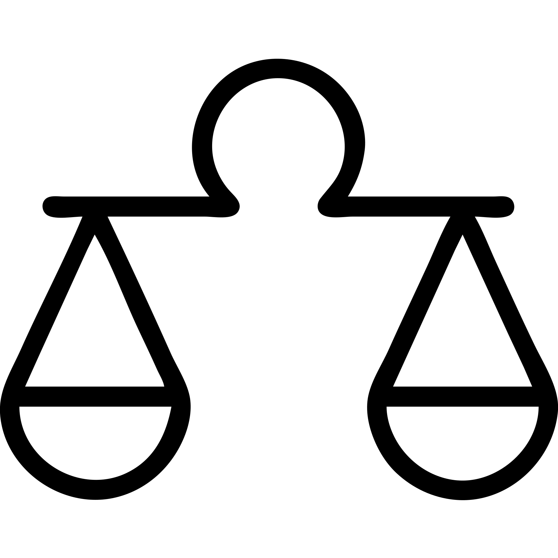 simple black outlined Libra sign, two arms extended holding scales, no fill emoji