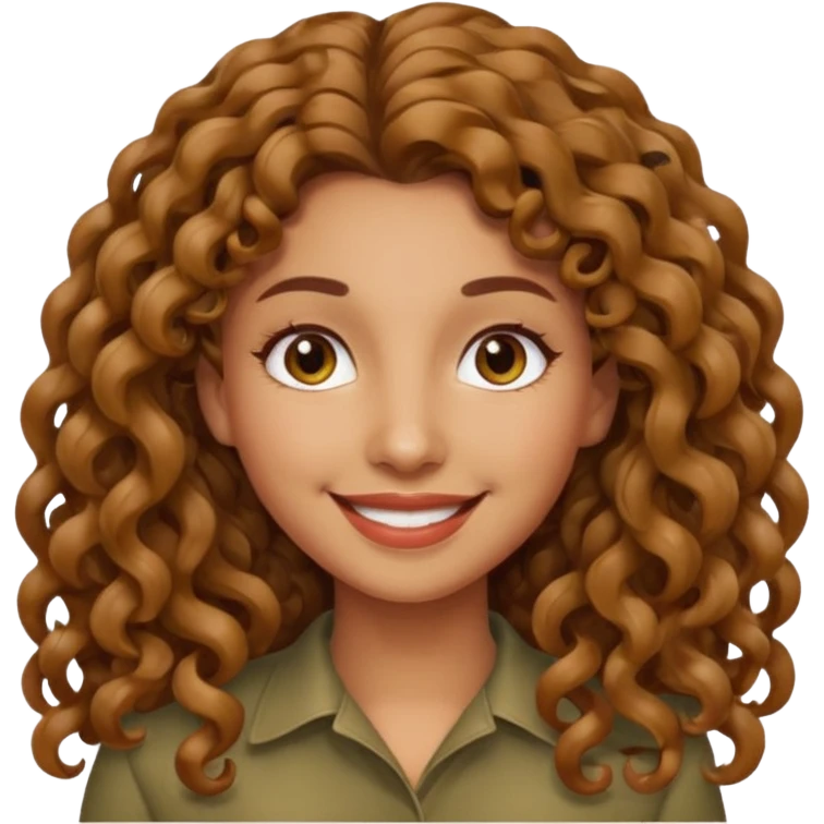 long hair light brown curly olive skin emoji