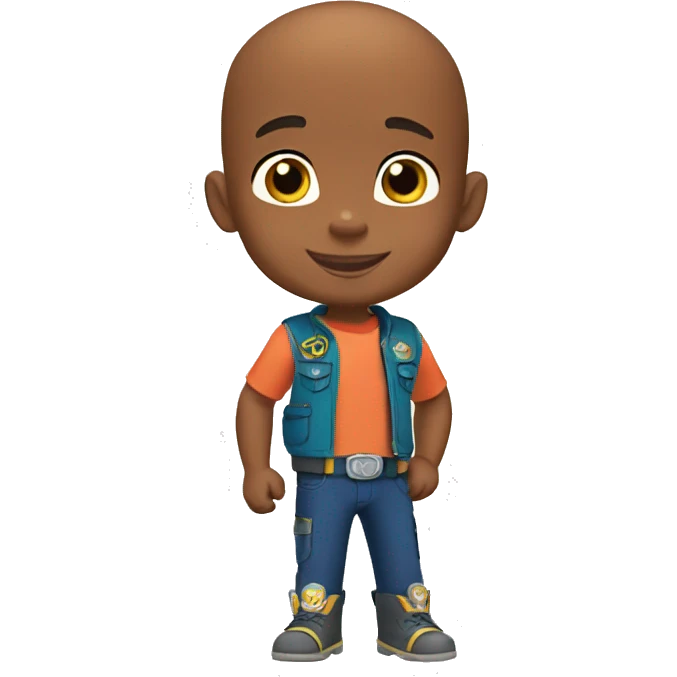 young bald black boy paw patrol emoji