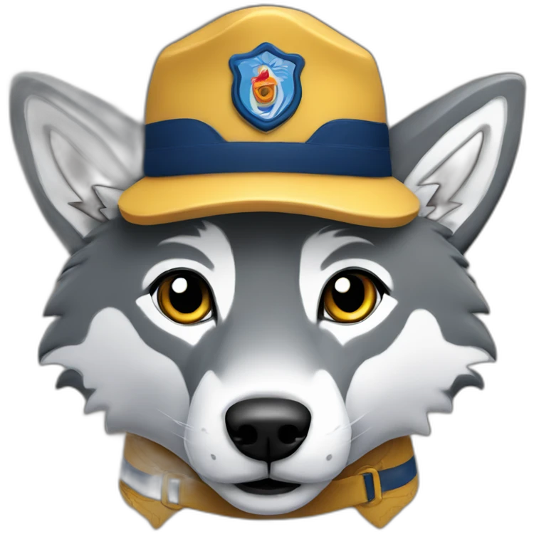 Cubscout wolf with hat emoji