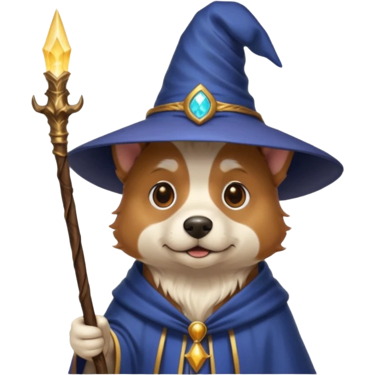 Dog wizard emoji