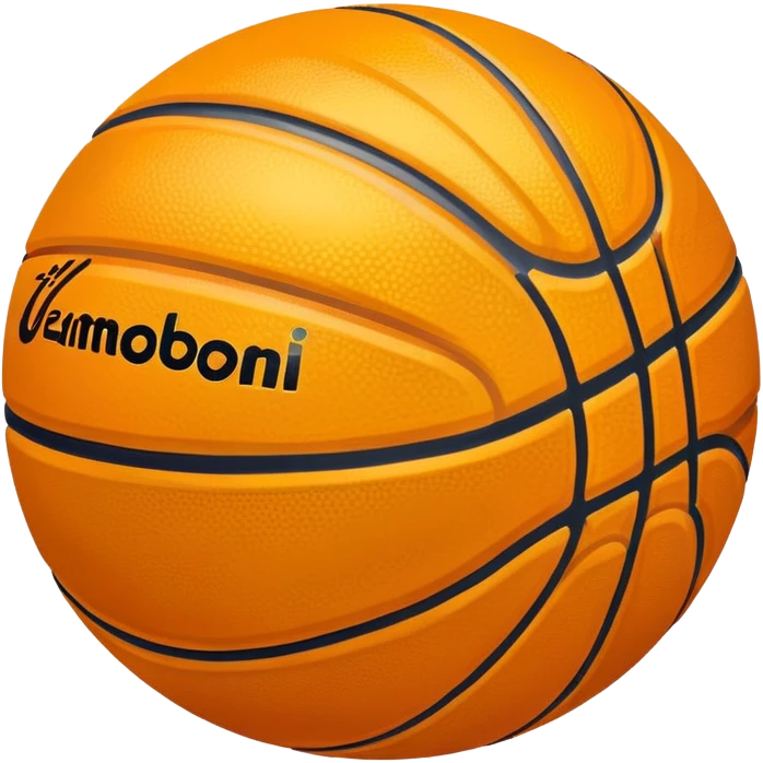 shiny golden basketball with orange seams, metallic gold material, reflective surface emoji