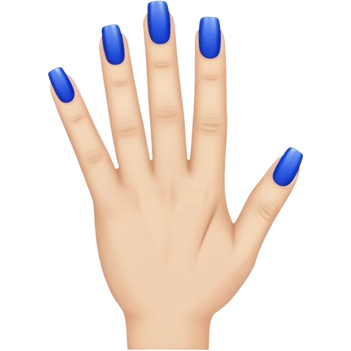 one finger blue nail art emoji