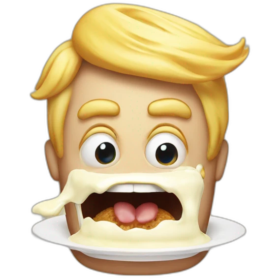 Donald Trump who eat an ici cream emoji