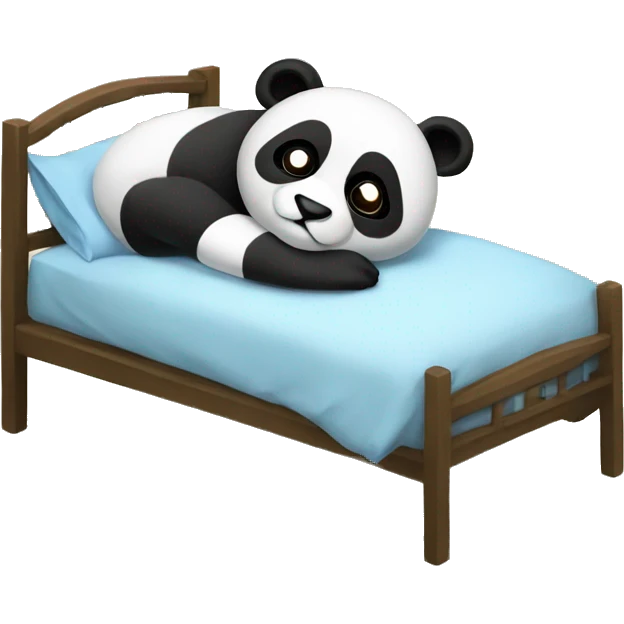 Sick Panda in bed emoji