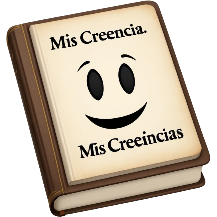 a book with the name "mis creencias" emoji