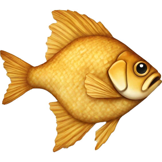 Fried fish on a white plate emoji
