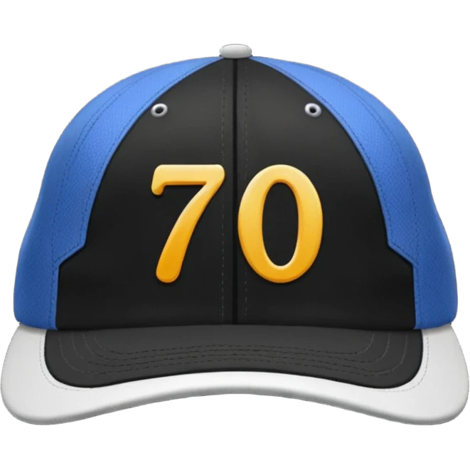 A black cap with the number 701 on the front  emoji