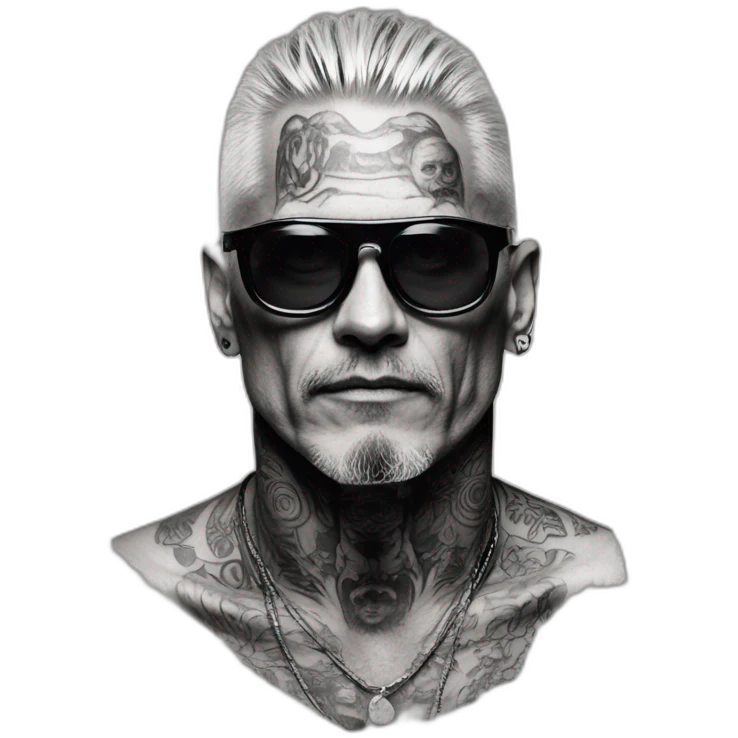 Sven Marquardt with face tatoos emoji
