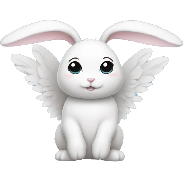 Bunny with angel wings emoji