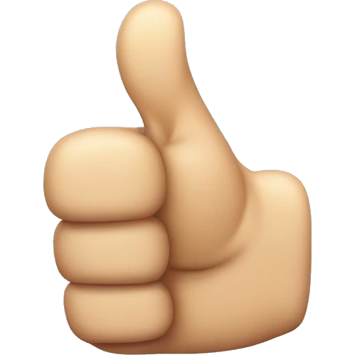 Two thumbs up with a weird face  emoji