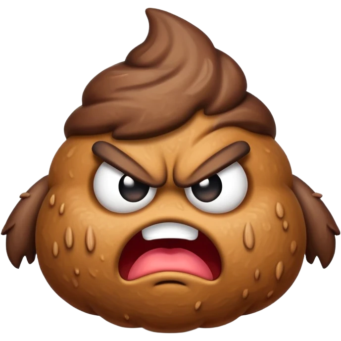 Angry poo emoji  emoji