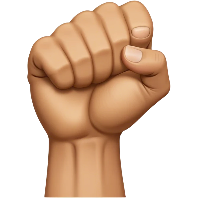 Cinematic Realistic fist front view emoji