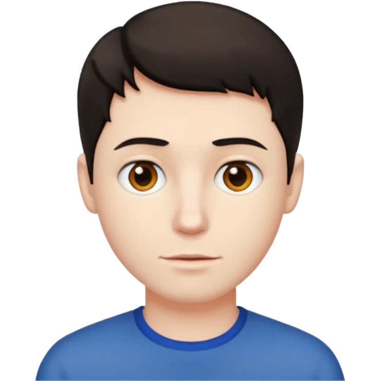 A man with short hair emoji