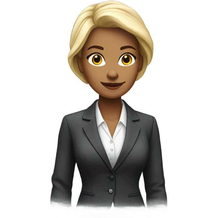 White Female business banker emoji