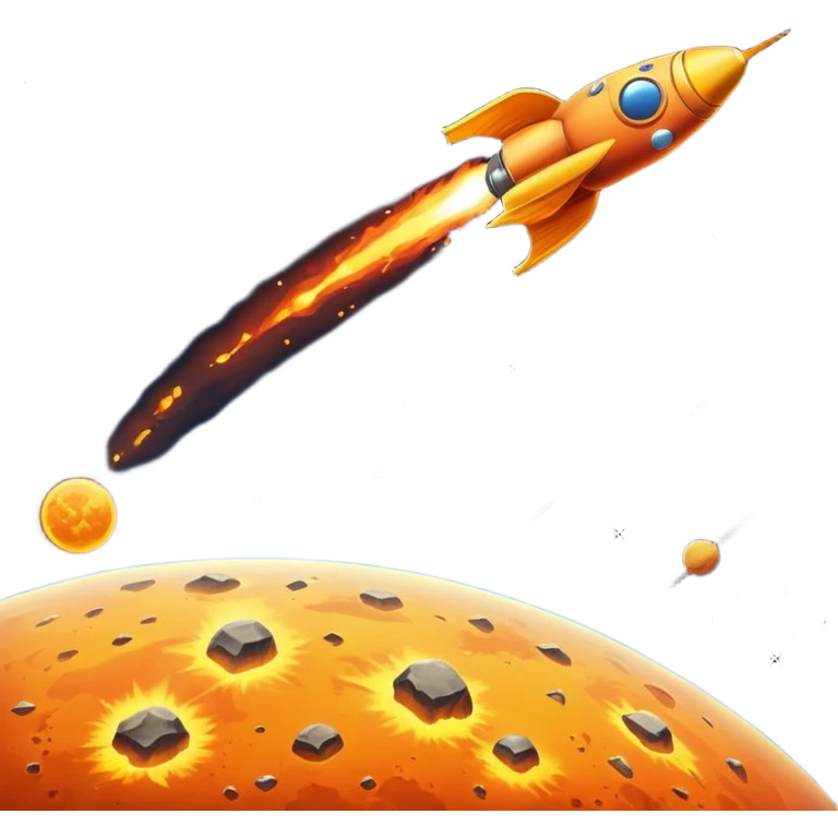 meteoroid falling in space emoji