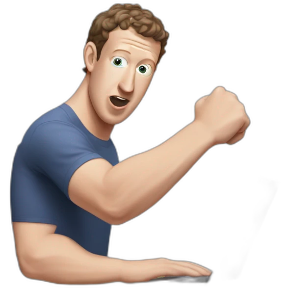 mark zuckerberg punching a macbook emoji