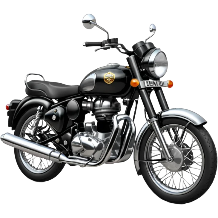 Black royal Enfield emoji
