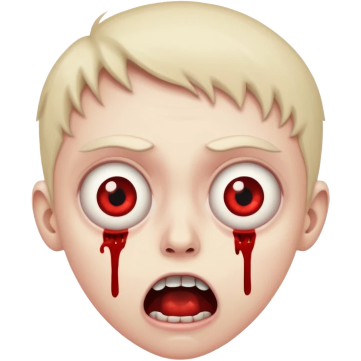 A pail white bloody character emoji