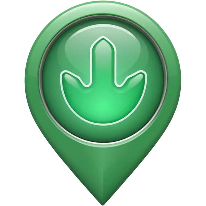 Direction pointer in green circle  emoji