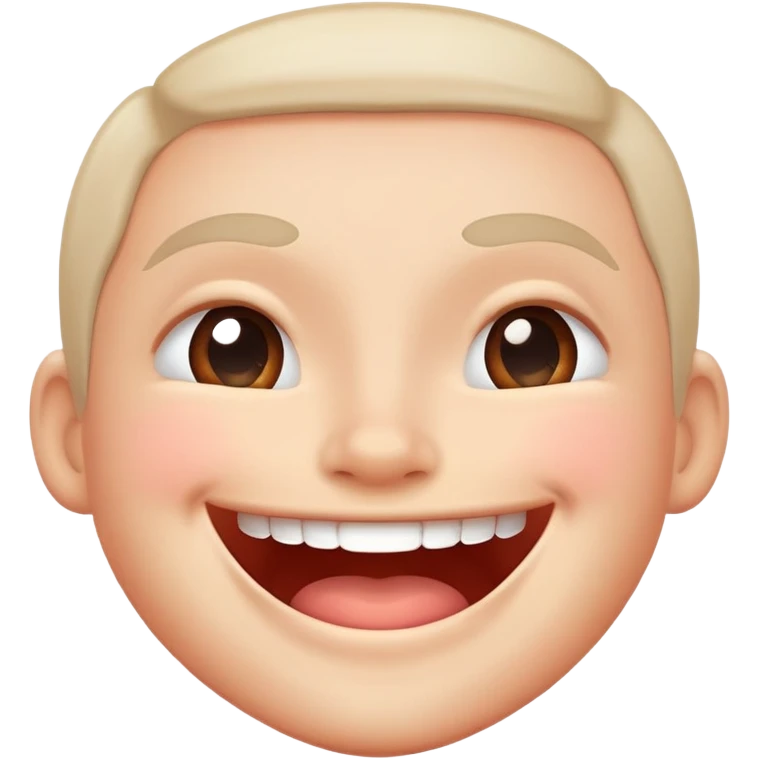 Huge smile blushing a lot  emoji